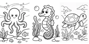 Desenhos para colorir fundo do mar - educação infantil (página 1)